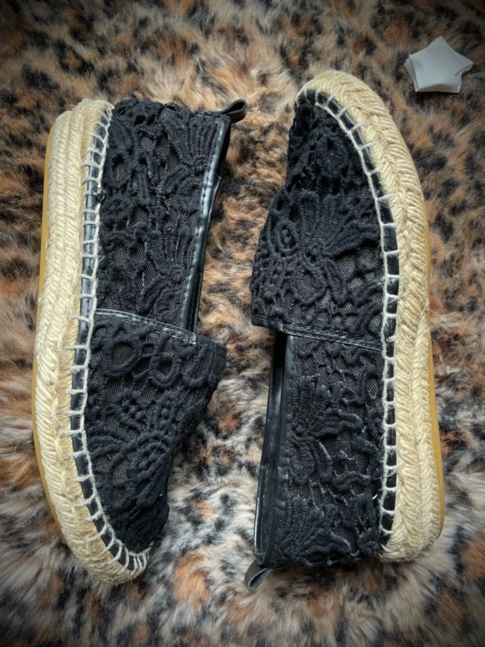 Gothic Black Lace Espadrille Agilis Barcelona women's eu 38
